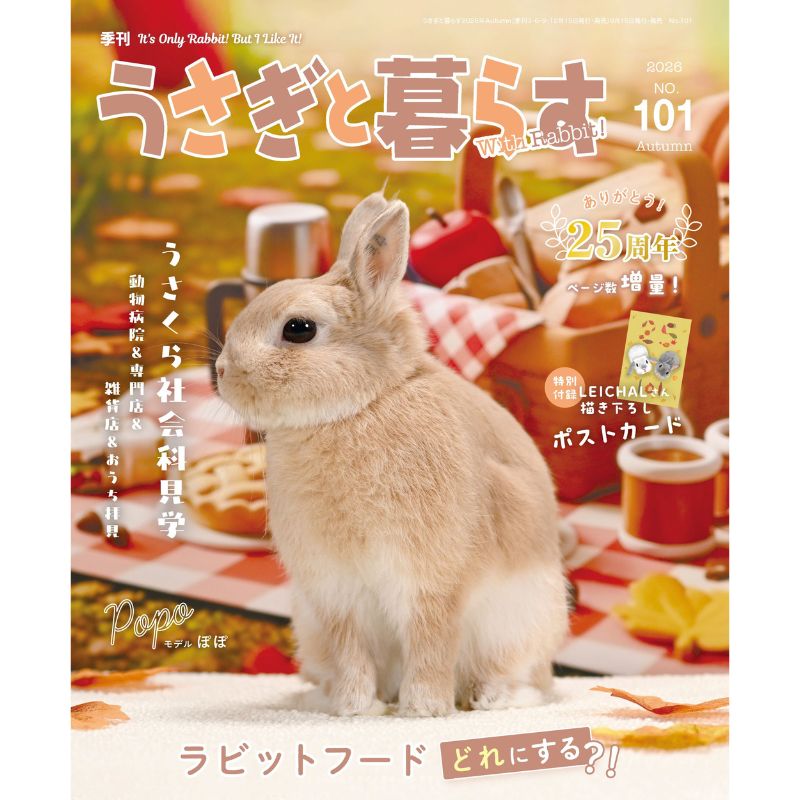 うさぎと暮らすまとめ売り うさぎのしっぽ通販は、『うさぎと暮らす 101号』を全国へお届け
