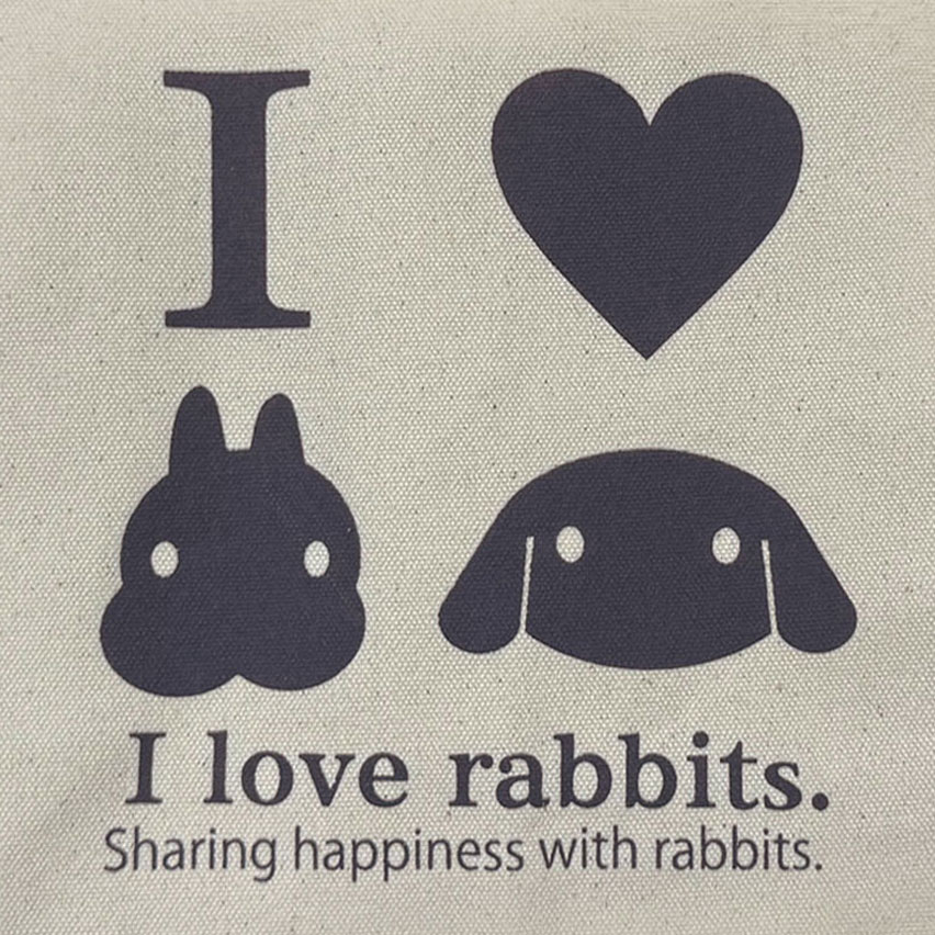 うさぎのしっぽ通販は、『しっぽトート LOVE Rabbit's デニムグレー うさぎのしっぽ通販は、『しっぽトート LOVE Rabbit's デニムグレー