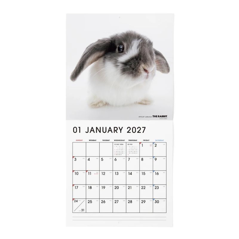 うさぎのしっぽ通販は、『THE RABBIT 2027年カレンダー 大判サイズ』を