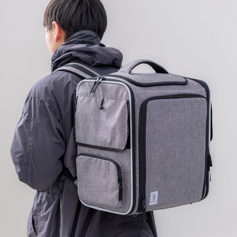 うさぎのしっぽ通販は、『ペット用拡張型キャリーバッグ グレー』を